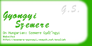 gyongyi szemere business card